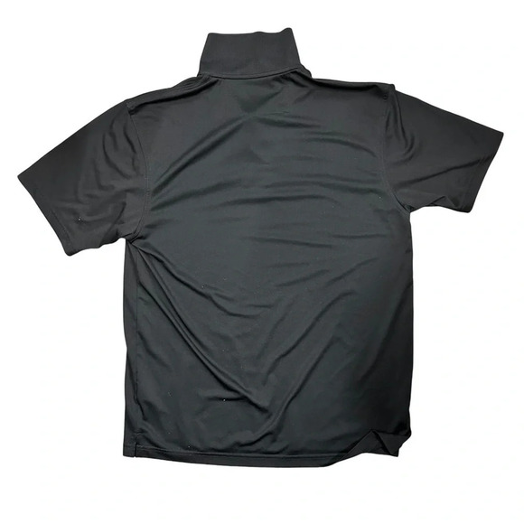 Larceny Bourbon Mens‎ Medium Collared Polo Black White Embroidered Logo EUC - Picture 2 of 5